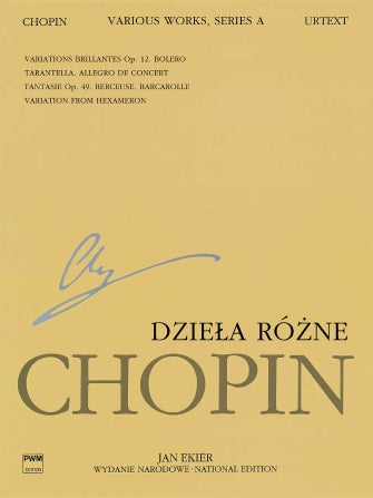 Chopin Various Works for Piano, Series A - Chopin National Editions Vol. XII