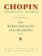 Chopin Works for Piano and Orchestra Full Score