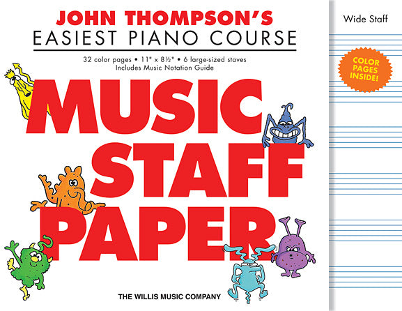 Thompson Easiest Piano Course - Music Staff Paper