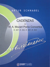 Schnabel Cadenzas to Mozart Piano Concertos, K. 467, K. 482, K. 491, K. 503