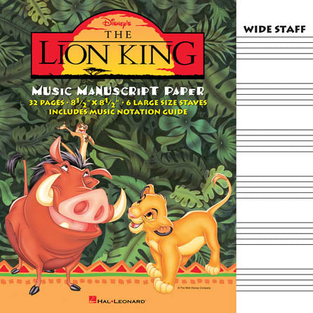 Lion King Music Manuscript Paper