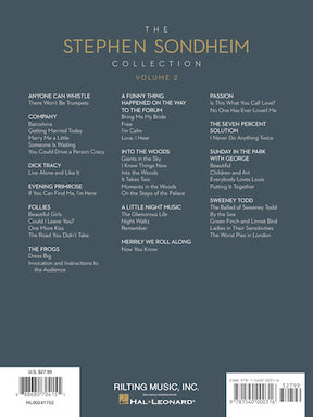 The Stephen Sondheim Collection – Volume 2 P/V/G