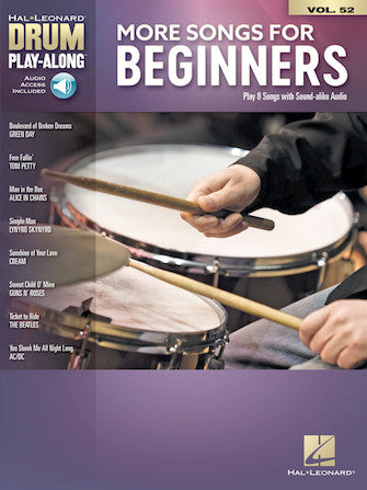More Songs for Beginners - Drum Play-Along Vol. 52