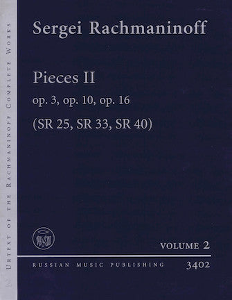 Rachmaninoff Pieces II Op. 3, Op. 10, Op. 16 Sr 25, Sr 33, Sr 40 Piano Practical Urtext Edition