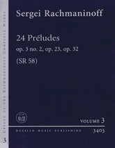 Rachmaninoff 24 Preludes Op. 3 No. 2, Op. 23, Op. 32 (SR 58) Piano Practical Urtext Editon