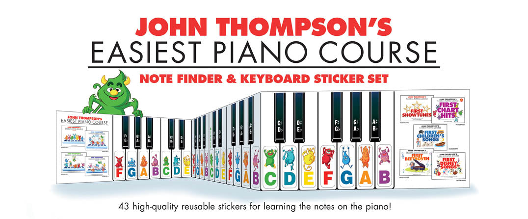 Thompson's Note Finder & Keyboard Sticker Set (JT Easiest Piano Course)