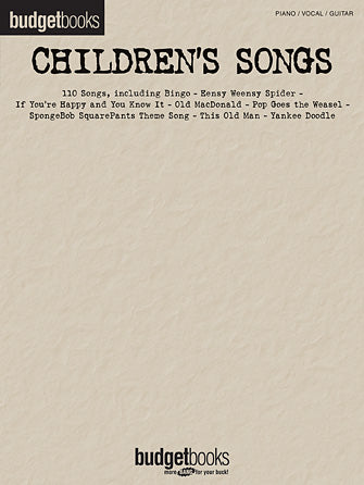 Children's Songs - Budget Books
