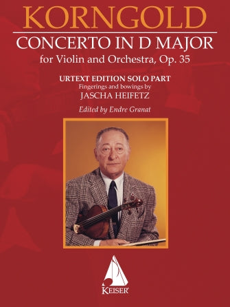 Korngold Violin Concerto In D Major, Op. 35 Violin Solo Part Only Critical Edition