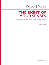 Muhly The Right of Your Senses Vocal Score