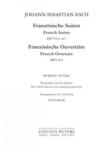 Bach French Suites BWV 812–817 & French Overture BWV 831