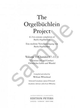 The Orgelbuchlein Project: a 21st-century completion of Bach's Little Organ Book