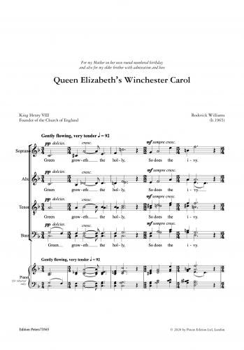 Williams  Queen Elizabeth's Winchester Carol SATB