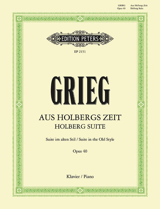 Grieg: Holberg Suite Op. 40 for Piano