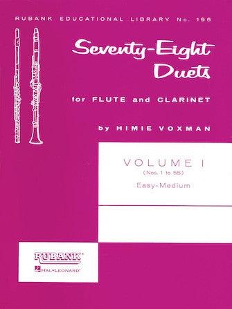 Seventy-Eight Duets for Flute and Clarinet - Volume 1