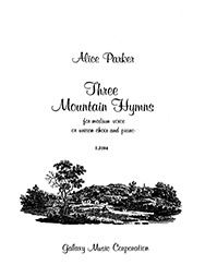 Parker Three Mountain Hymns Medium Voice & Piano