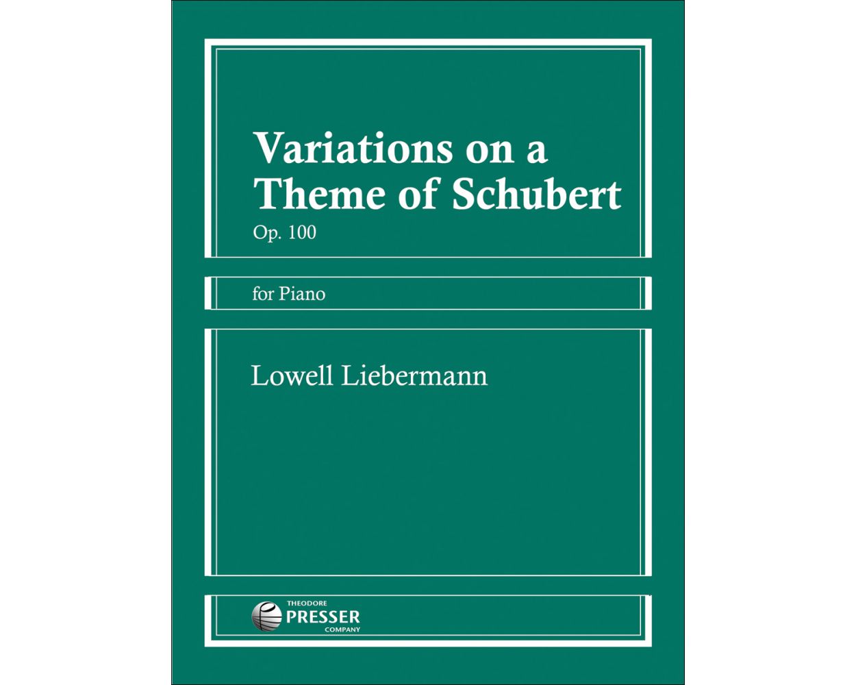 Liebermann Variations on a Theme of Schubert op 100 for piano