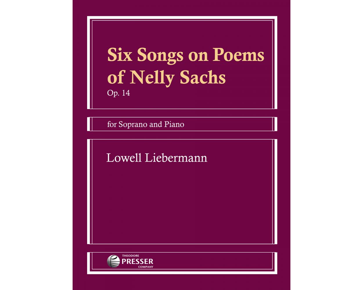 Liebermann: Six Songs on Poems of Nelly Sachs op. 14
