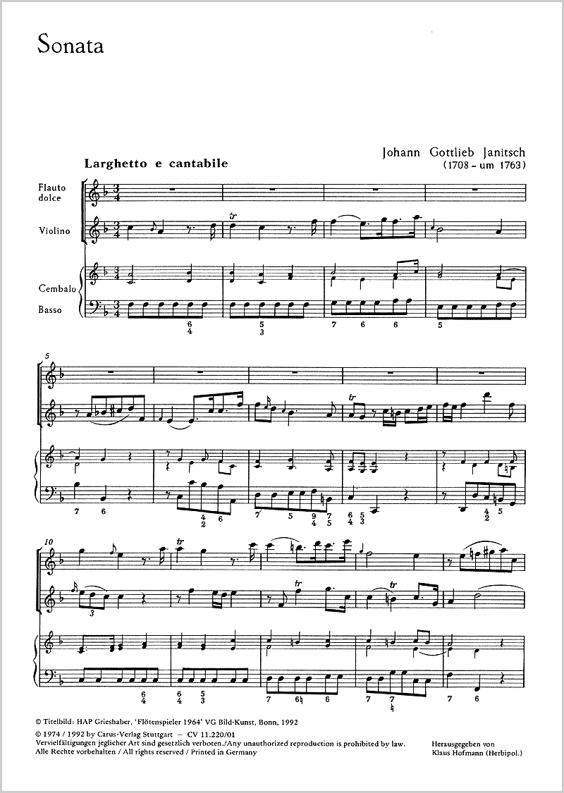 Janitsch Sonata in F major