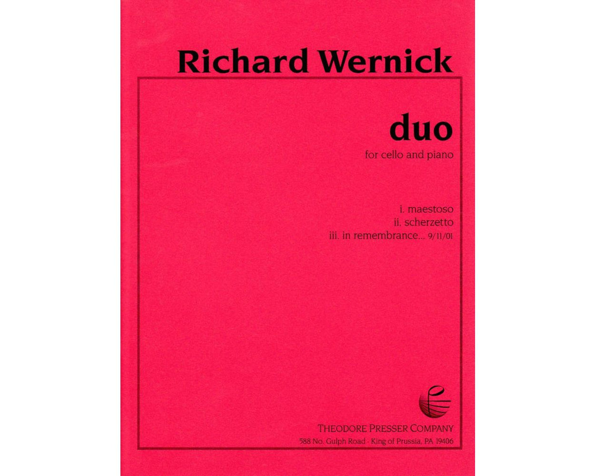 Wernick Duo for Cello and Piano