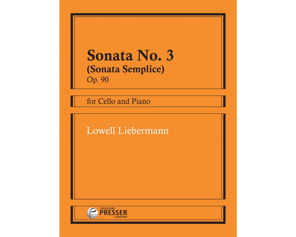 Liebermann Cello Sonata No. 3 (Sonata Semplice), Op. 90