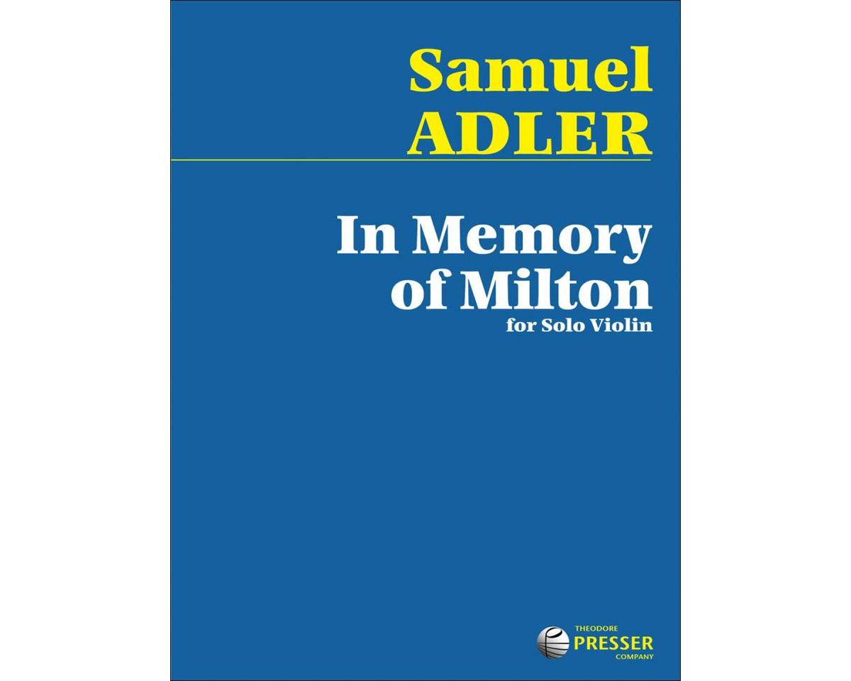 Adler In Memory Of Milton