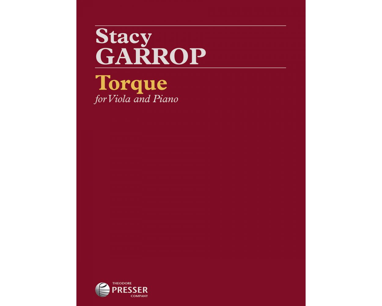 Garrop: Torque for Viola & Piano