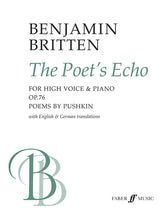 Britten The Poet's Echo For High Voice & Piano