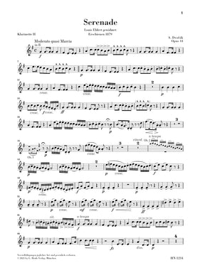 Dvorak Wind Serenade in d minor Op. 44