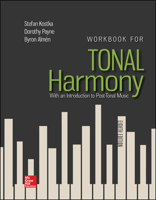 Tonal Harmony 8th edition Workbook