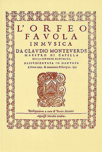 Monteverdi L'Orfeo Vocal Score