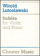 Lutoslawski Subito for Violin and Piano