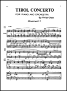 Glass Tirol Concerto for Piano