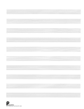 Passantino Musipack Filler #2 10 Stave 96 Pgs 8.5x11 Single Sheet Doubled Sided Punched