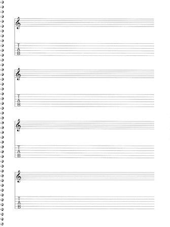 Manuscript Notebook: Passantino Spiral Book No. 159: 4-Stave/16 Chord Boxes (Guitar)