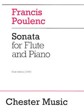 Poulenc Sonata for Flute and Piano Revised Edition, 1994