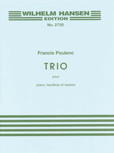 Poulenc Trio for Piano, Oboe and Bassoon
