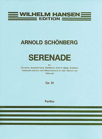 Schoenberg Serenade Op. 24 Baritone, Chamber Ensemble