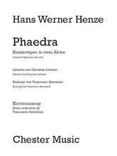 Henze Phaedra Vocal Score