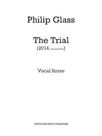 Glass The Trial Vocal Score