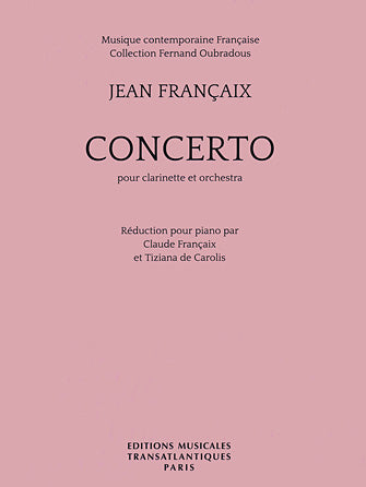 Francaix Concerto - Clarinet with Piano Reduction