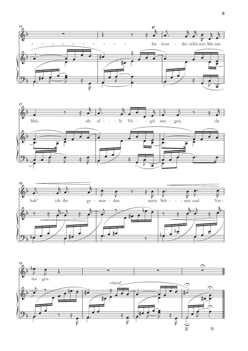 Schumann Dichterliebe op. 48 Low Voice