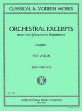 Orchestral Excerpts for Violin, Volume 1