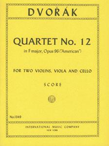 Dvorák Quartet No. 12 in F major, Opus 96 ("American") Mini score