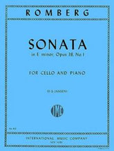 Romberg Cello Sonata in E minor, Opus 38, No. 1