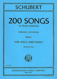 Schubert 200 Songs; Volume 1, 100 Songs (High Voice)