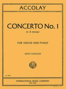 Accolay Violin Concerto No 1 in A minor