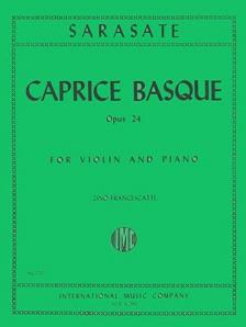 Sarasate Caprice Basque, Opus 24 for Violin