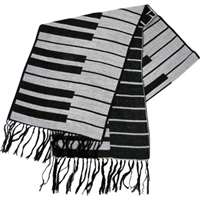 Scarf: Black and White Keyboard Pattern