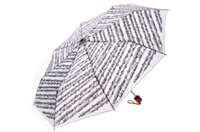 Umbrella: Small White Foldable Umbrella with Sheet Music pattern (10")