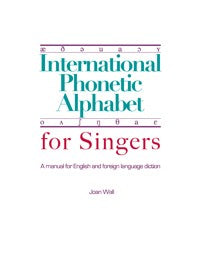 International Phonetic Alphabet for Singers
